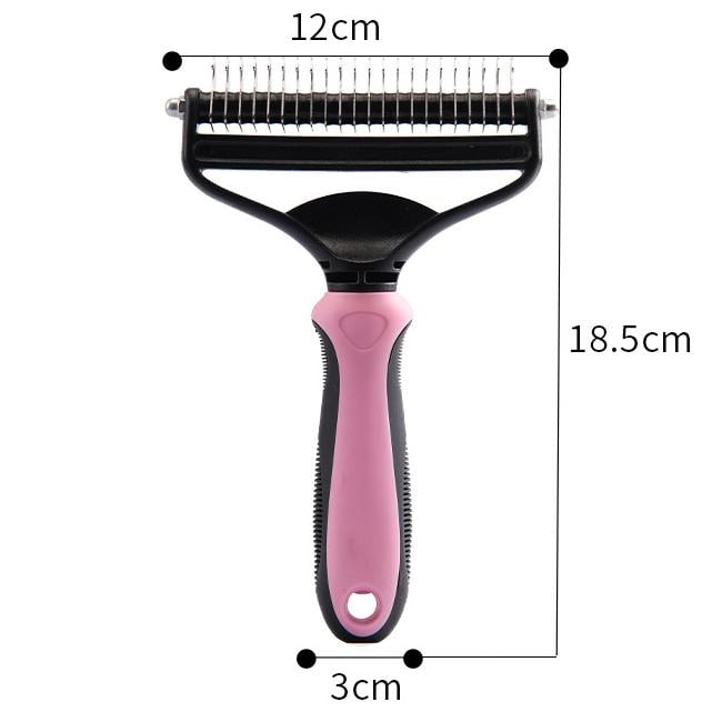 2-in-1 Professional Pet Grooming Brush for Fast, Pain-Free Deshedding & Dematting