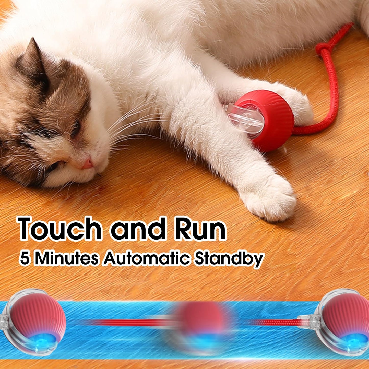 The Boredom Buster: Smart Self-Moving Ball for Bored Cats & Dogs
