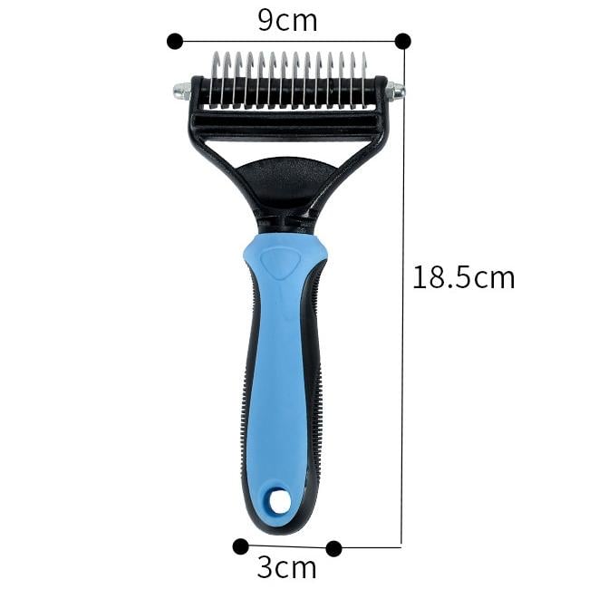 2-in-1 Professional Pet Grooming Brush for Fast, Pain-Free Deshedding & Dematting