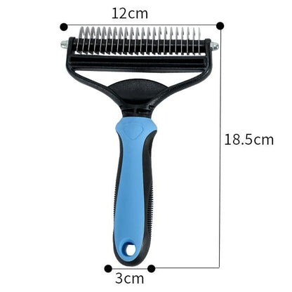 2-in-1 Professional Pet Grooming Brush for Fast, Pain-Free Deshedding & Dematting