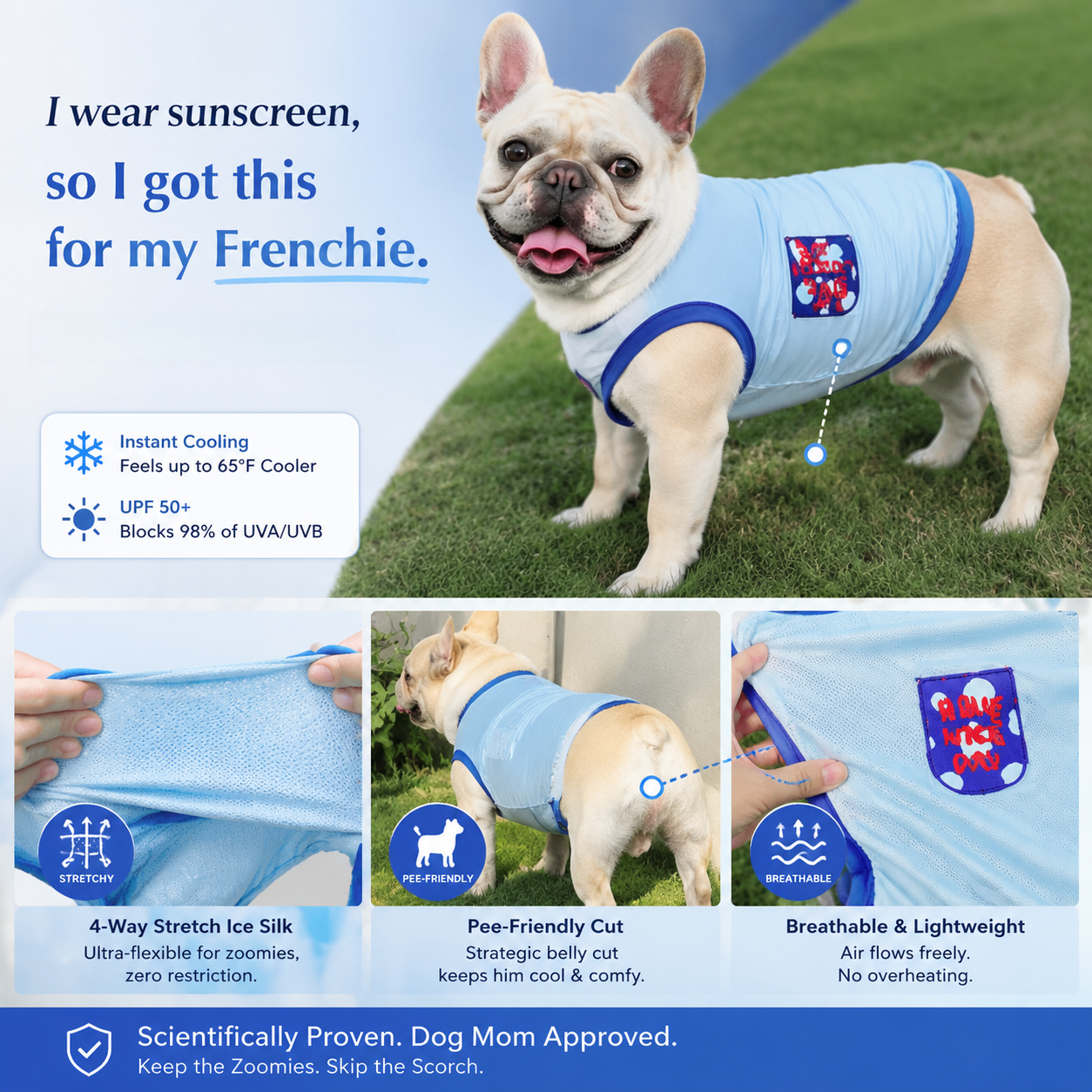 UPF 50+ Certified Canine Cooling Vest