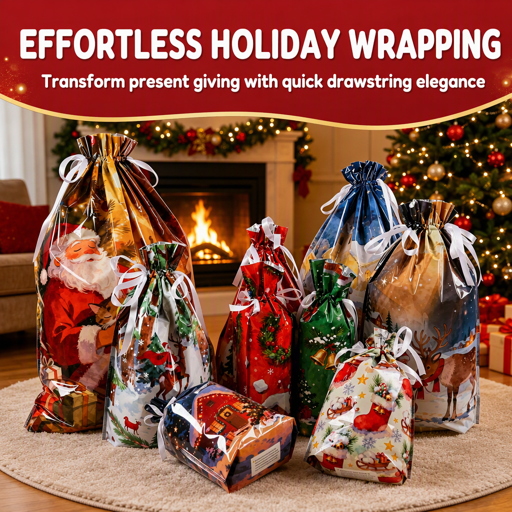 🎁LAST DAY SPECIAL PRICE: 🎅The World’s Best Christmas Gift Bag With Drawstring🎁