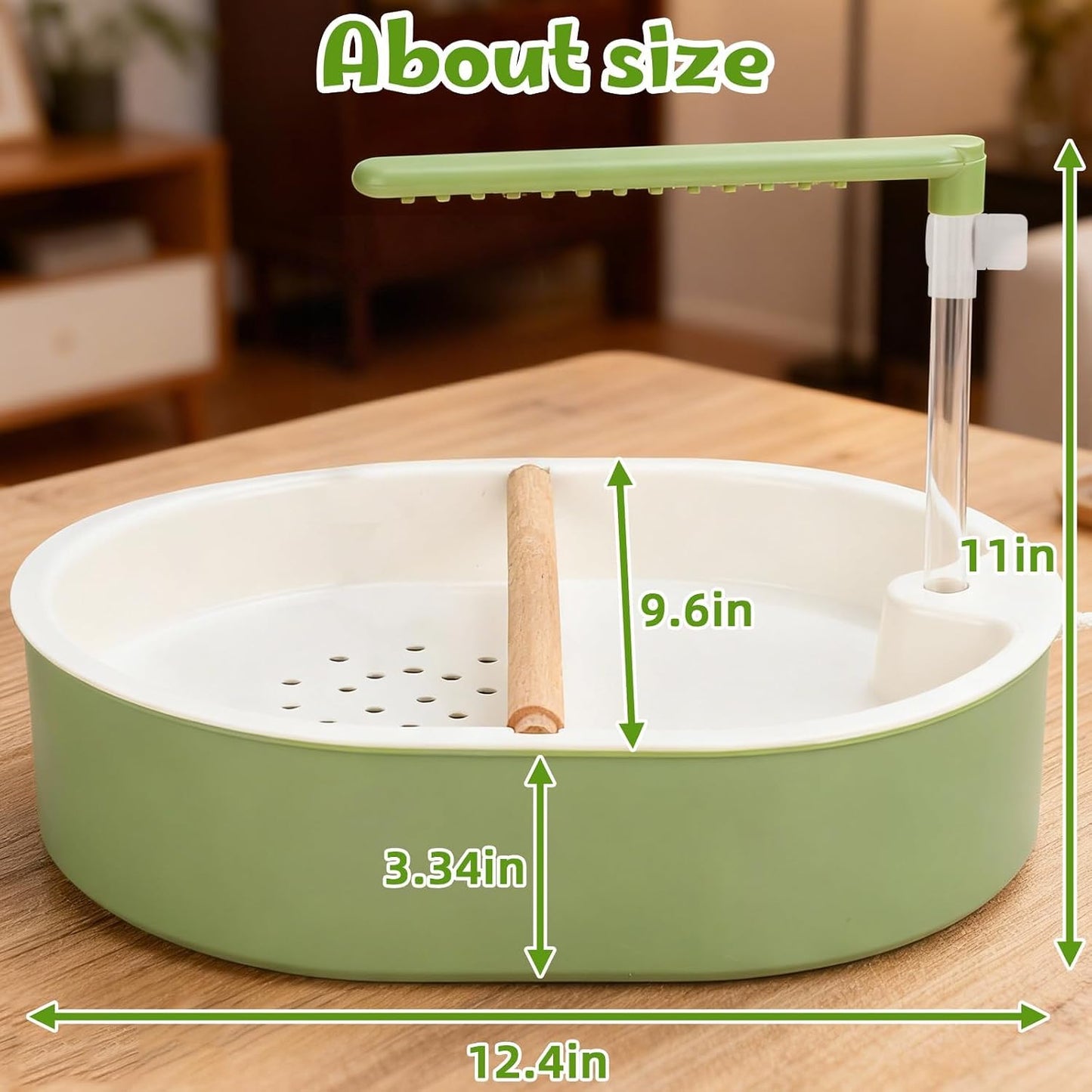 NobleClaws™ Parrot Shower Cage Bird Bath USB Pump Detachable