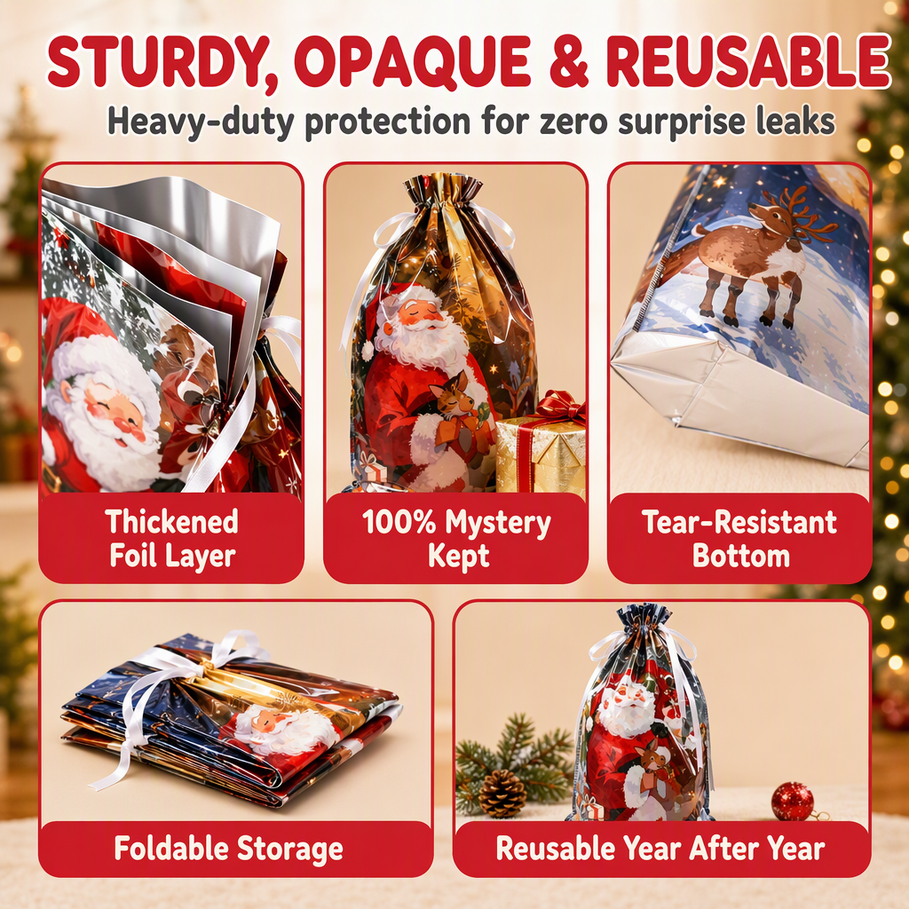 🎁LAST DAY SPECIAL PRICE: 🎅The World’s Best Christmas Gift Bag With Drawstring🎁