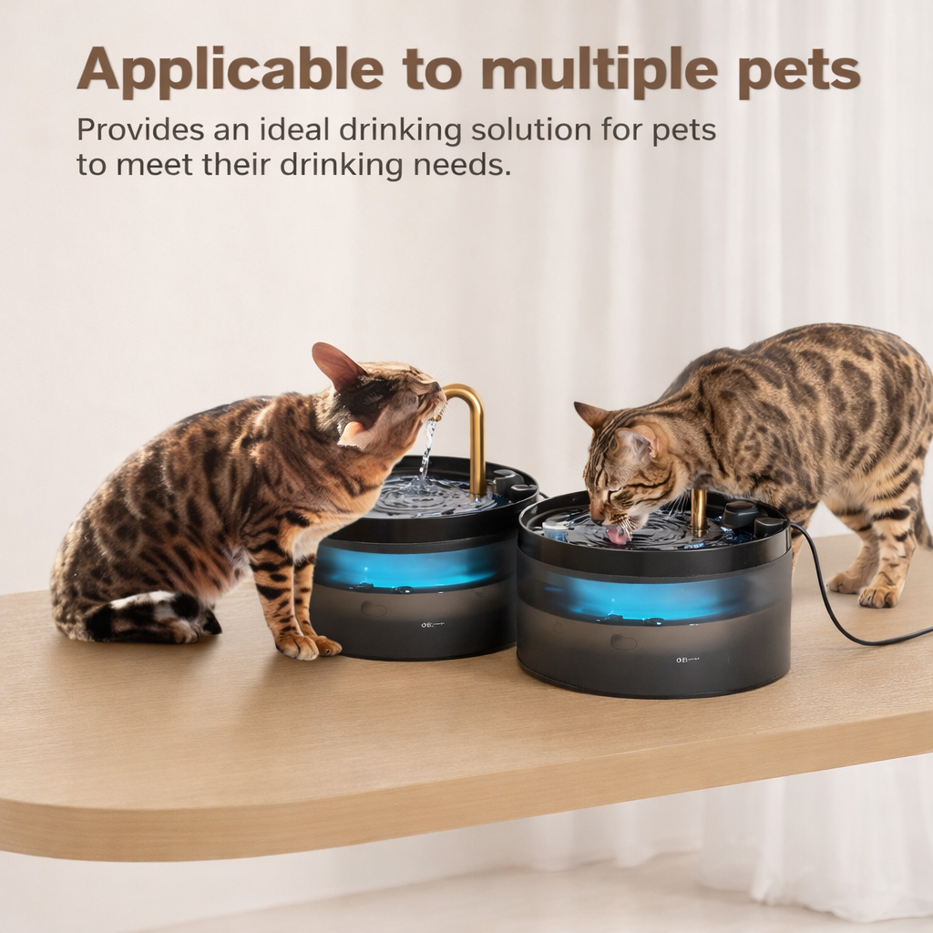 NobleClaws™ Wireless Cat Water Fountain – Cordless, Ultra Quiet & Filtered Fresh Water for Healthier Cats