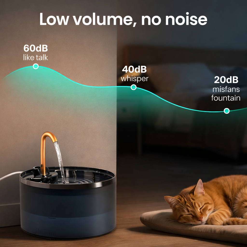 NobleClaws™ Wireless Cat Water Fountain – Cordless, Ultra Quiet & Filtered Fresh Water for Healthier Cats