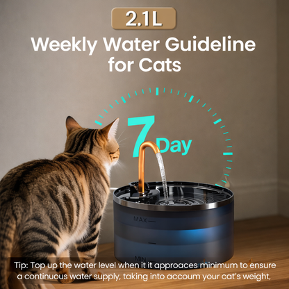 NobleClaws™ Wireless Cat Water Fountain – Cordless, Ultra Quiet & Filtered Fresh Water for Healthier Cats