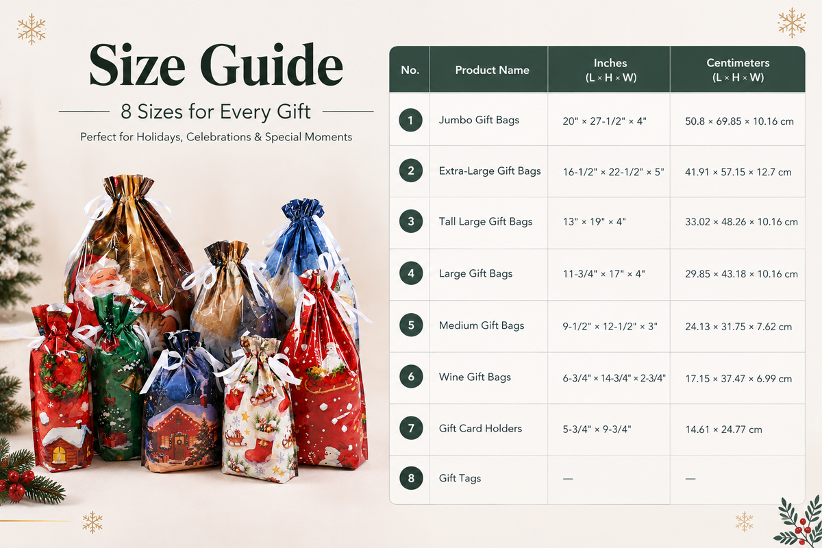 🎁LAST DAY SPECIAL PRICE: 🎅The World’s Best Christmas Gift Bag With Drawstring🎁