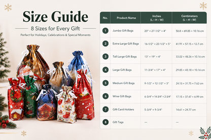 🎁LAST DAY SPECIAL PRICE: 🎅The World’s Best Christmas Gift Bag With Drawstring🎁
