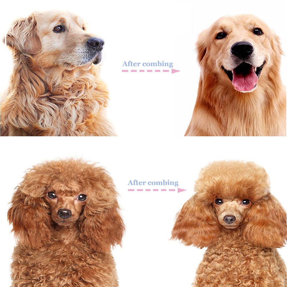 2-in-1 Professional Pet Grooming Brush for Fast, Pain-Free Deshedding & Dematting