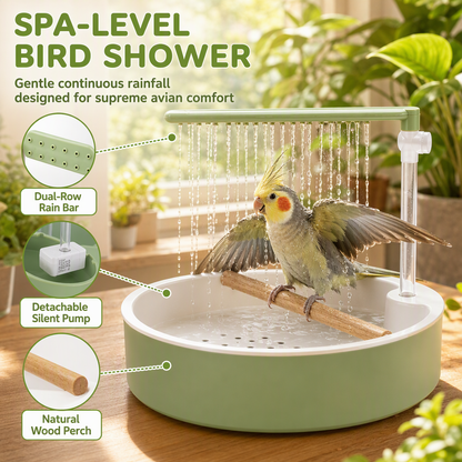 NobleClaws™ Parrot Shower Cage Bird Bath USB Pump Detachable