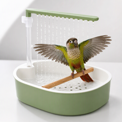 NobleClaws™ Parrot Shower Cage Bird Bath USB Pump Detachable