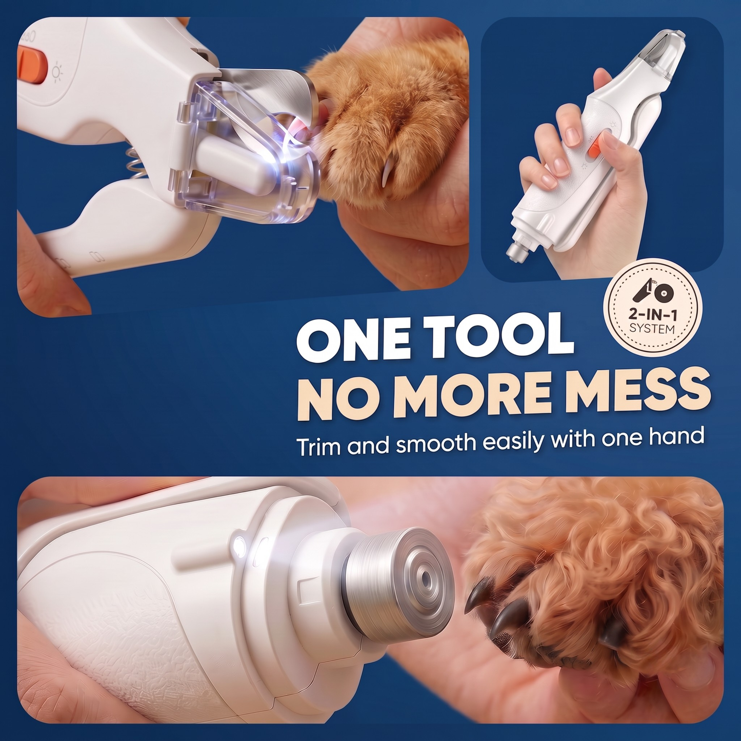 PawLab 2-in-1 Pet Nail Clipper & Grinder