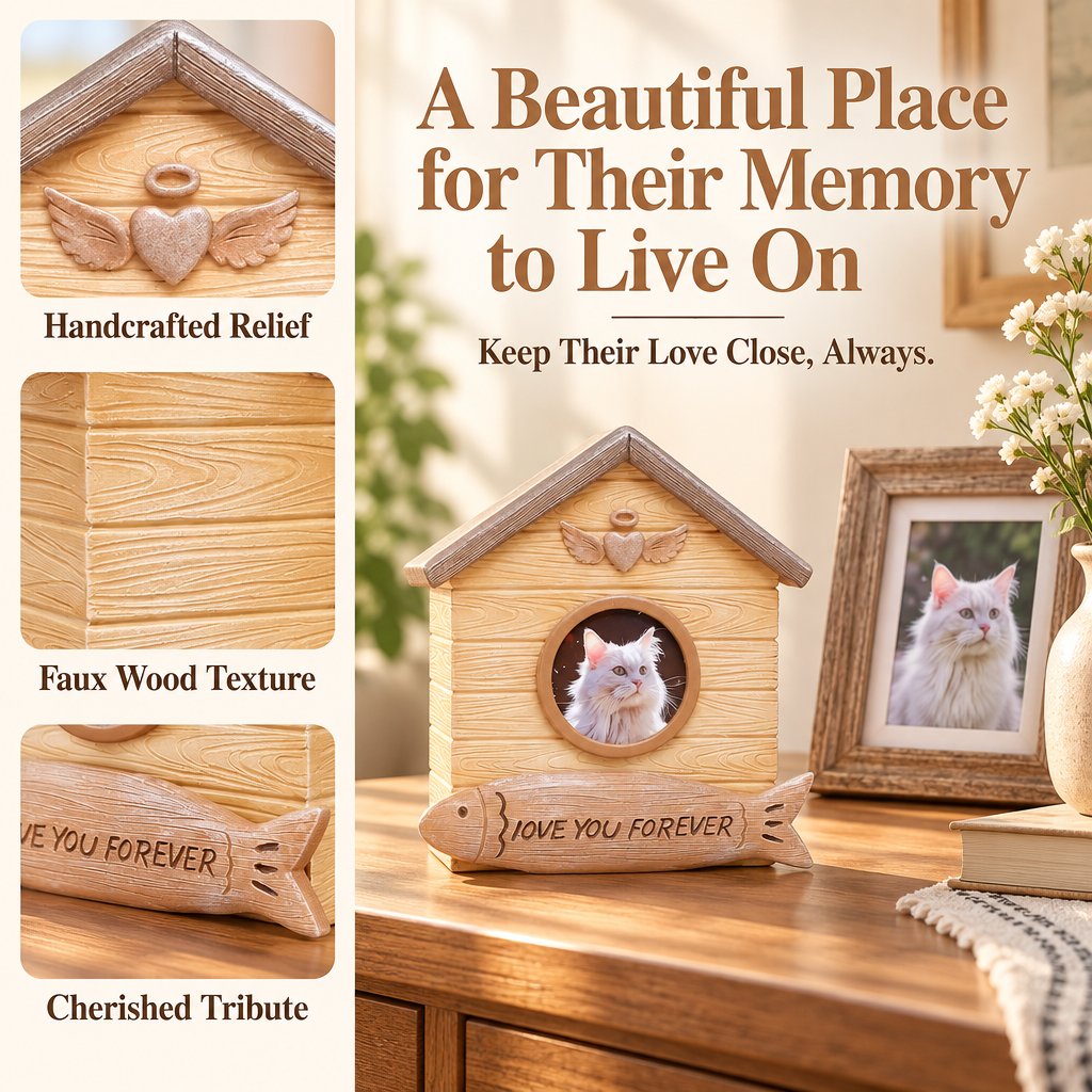 Pet Memorial Urn with Photo Frame – A Beautiful Keepsake to Honor Your Beloved Pet