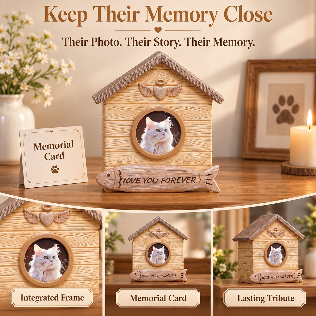 Pet Memorial Urn with Photo Frame – A Beautiful Keepsake to Honor Your Beloved Pet